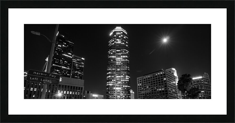 pwc building from fifth street exit ramp  panoram Picture Frame print