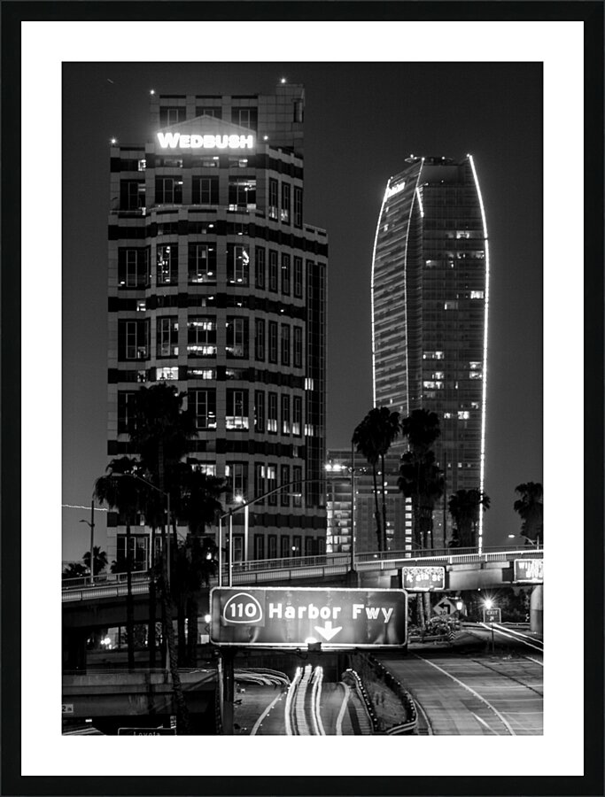 ritz carlton wedbush buildings  vertical 2203 Wed Picture Frame print