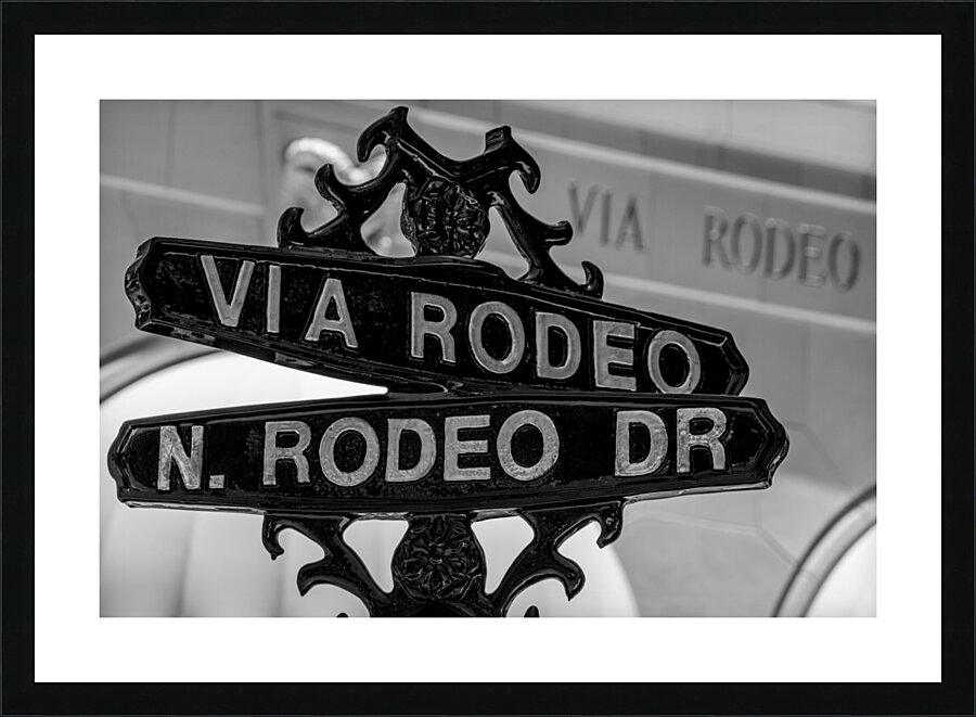 via rodeo and rodeo drive  horizontal 2192 Rodeo Picture Frame print