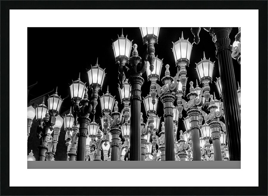 urban lights at LACMA  horizontal 2759 Urban 13k. Picture Frame print