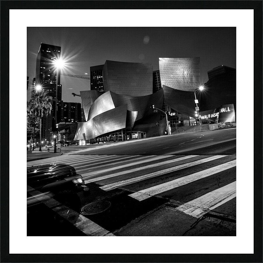 walt disney concert hall at night  square 2149 Co Picture Frame print
