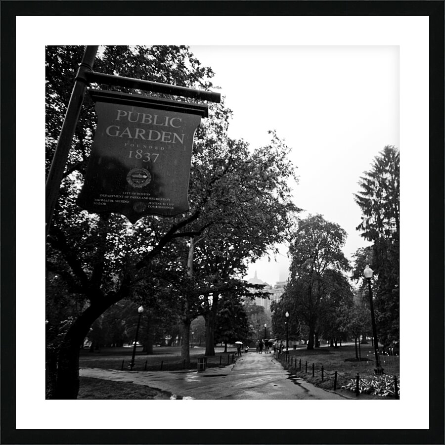 boston public garden  square 1378 Garden 13k Picture Frame print