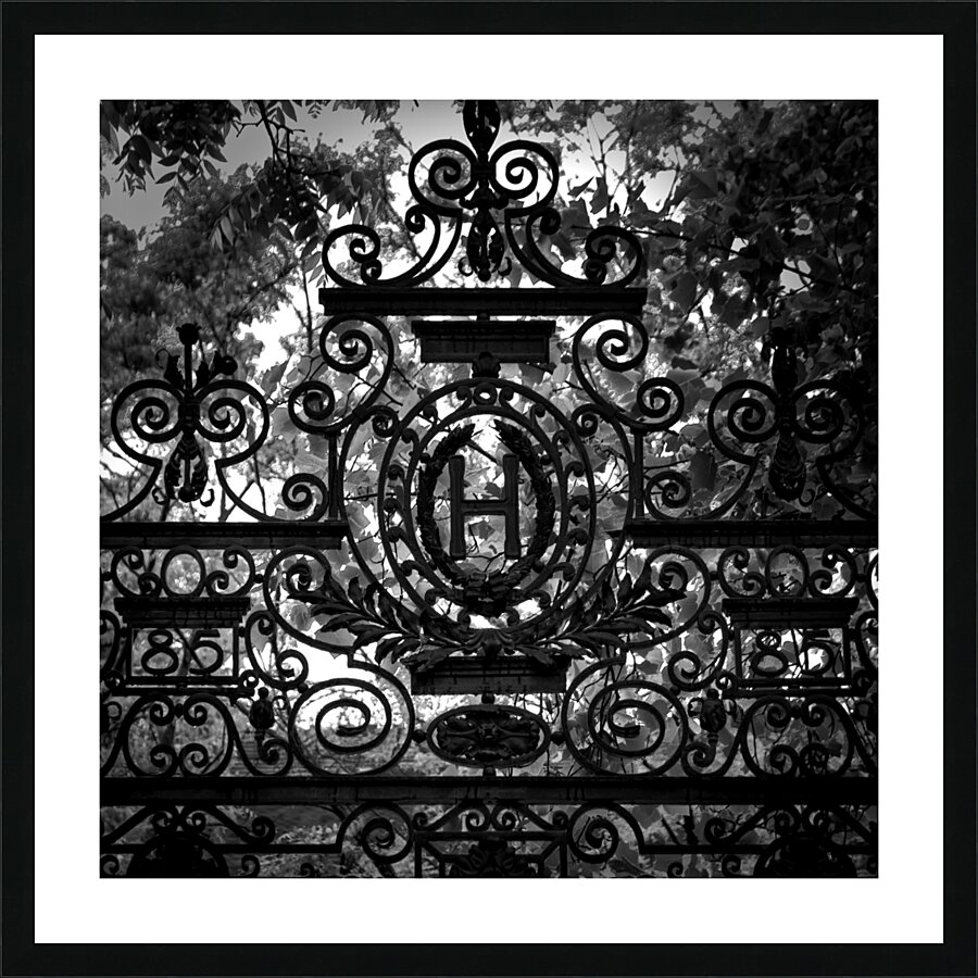 harvard gate  square 1379 Gate 13k Picture Frame print