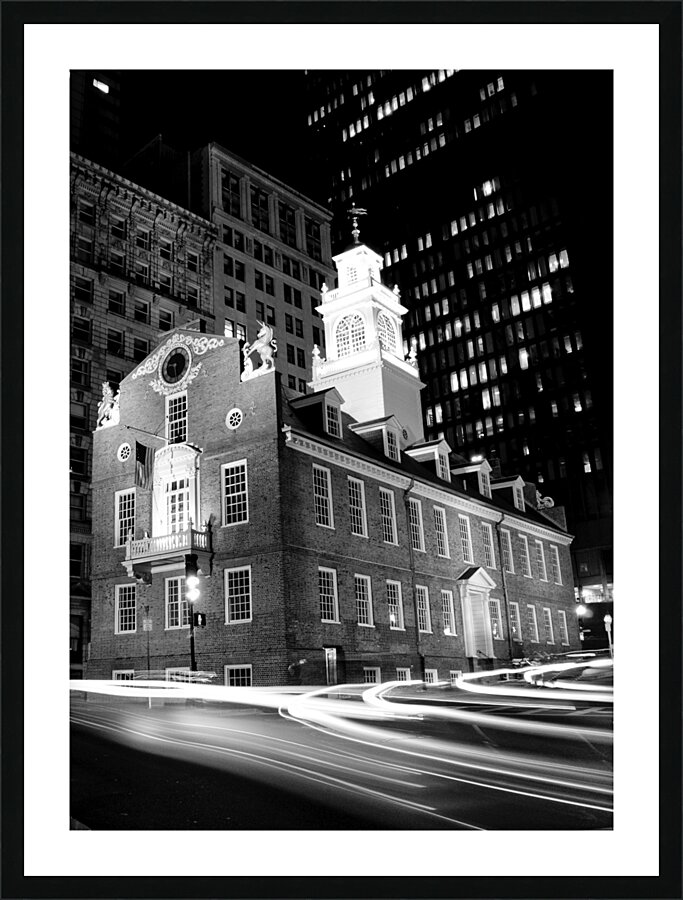old state house  vertical 44 State 13k Picture Frame print