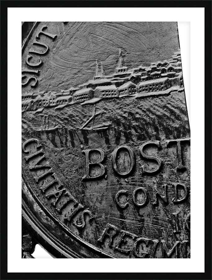seal of boston public garden gates  vertical 1371 Picture Frame print