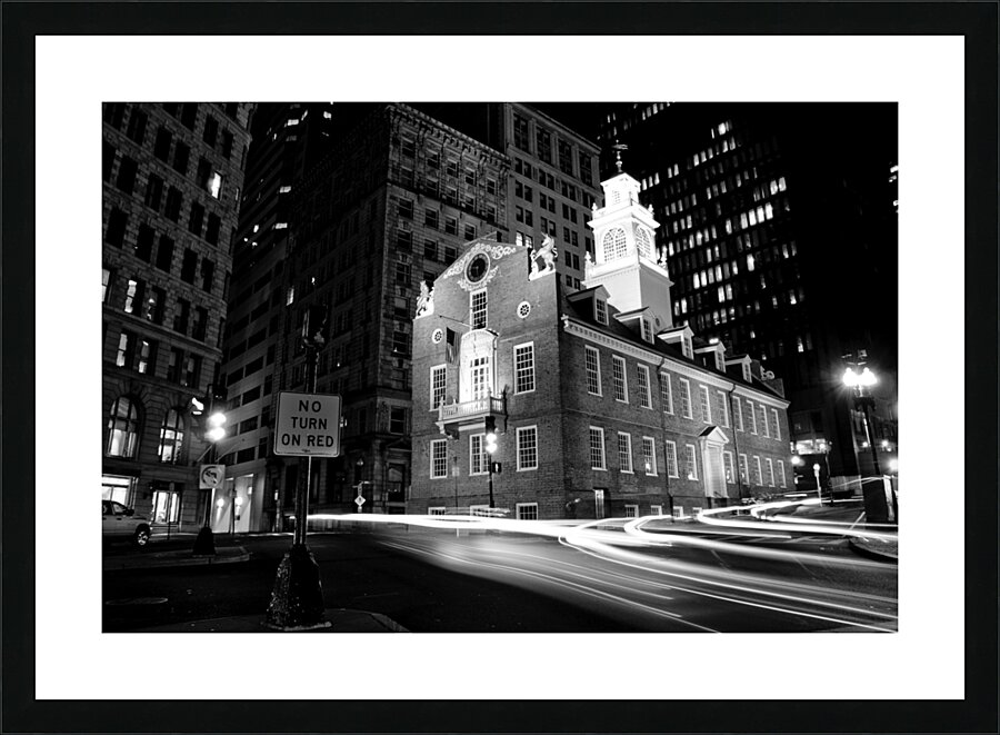 old state house  horizontal 44 State 13k Picture Frame print