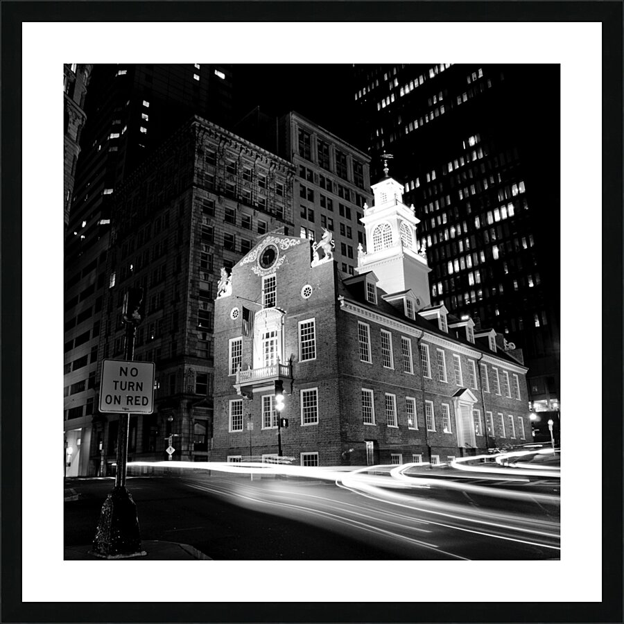 old state house  square 44 State 13k Picture Frame print
