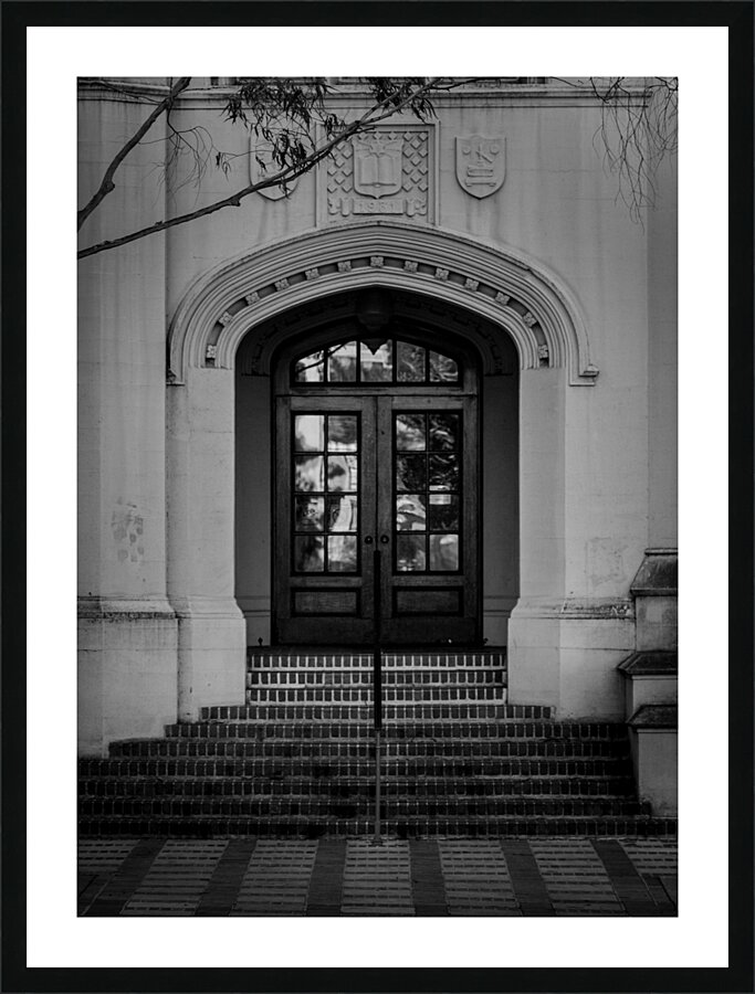 ableist entrance moses hall uc berkeley  vertical Picture Frame print