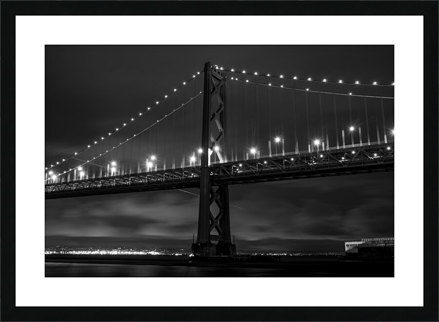 bay bridge spire night  horizontal 2782 Purcell 1 Picture Frame print