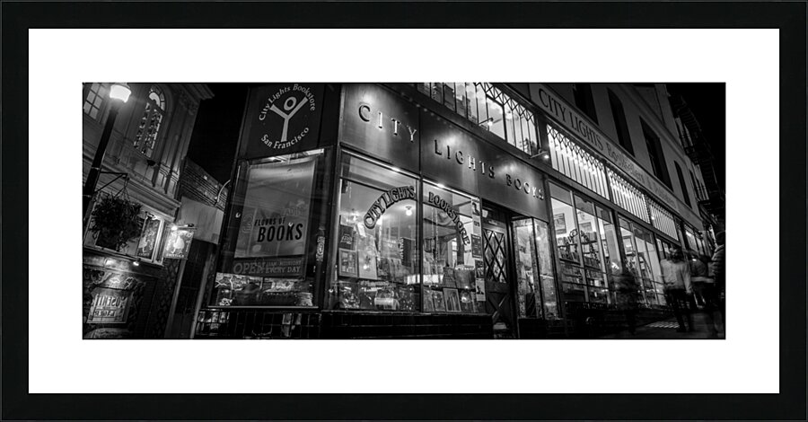city light books broadway columbus  panoramic 281 Picture Frame print