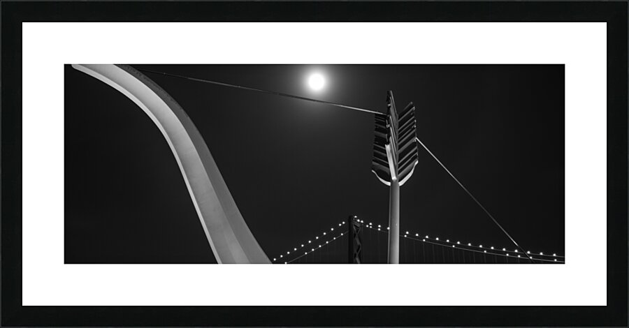 cupids arrow bay bridge night  panoramic 2819 Cup Picture Frame print