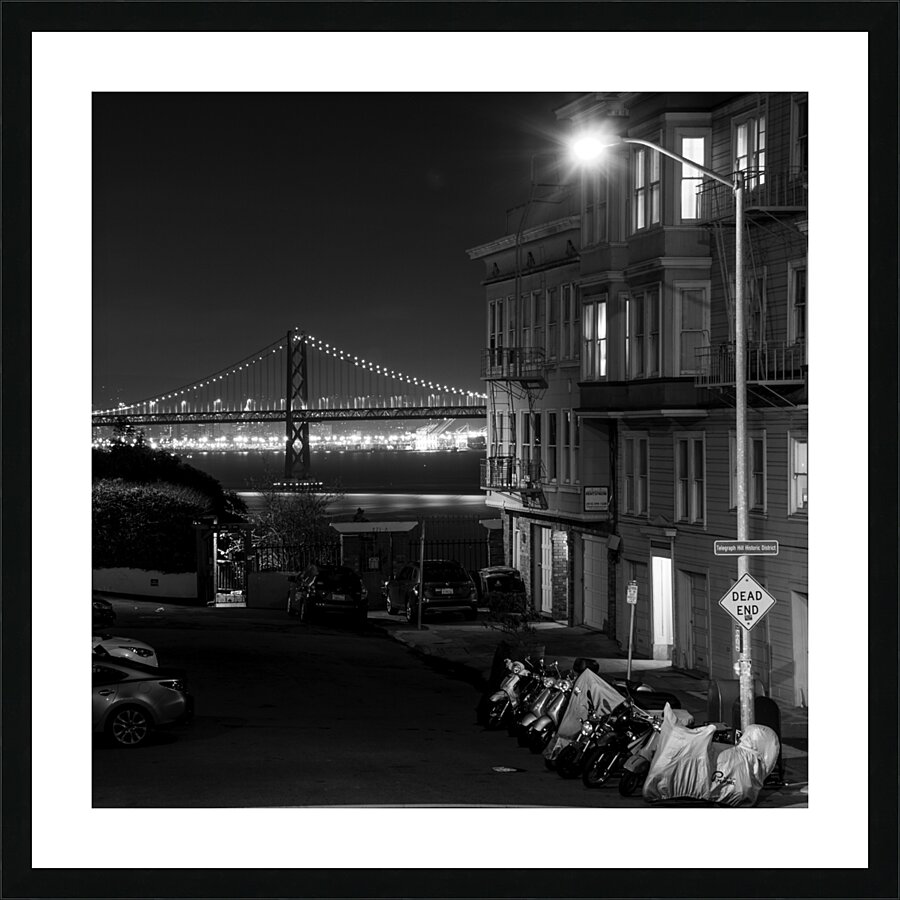 dead end telegraph hill sf bay  square 2946 Dead Picture Frame print