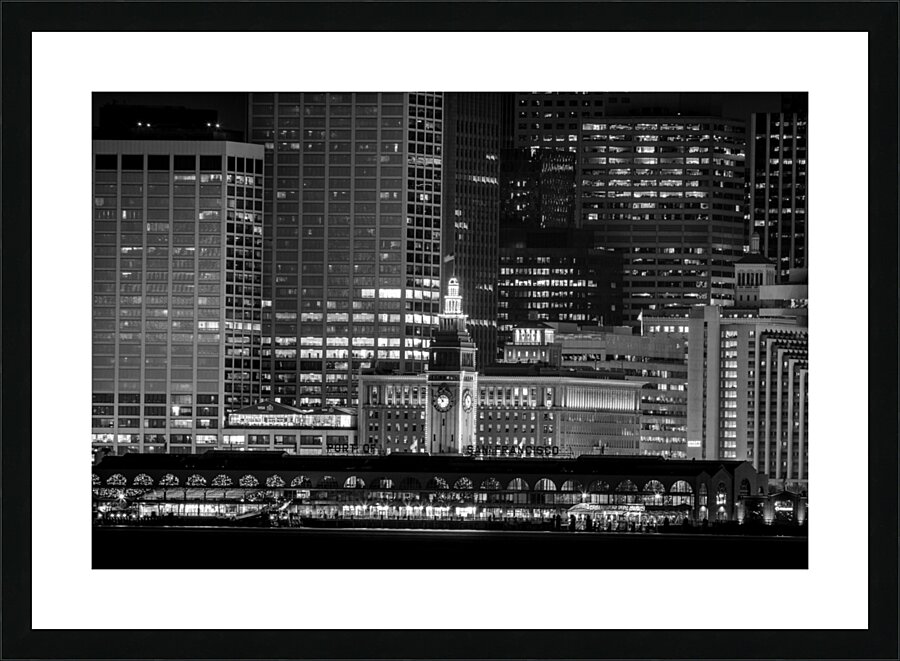 ferry building night  horizontal 2876 Ferry 13k.j Picture Frame print