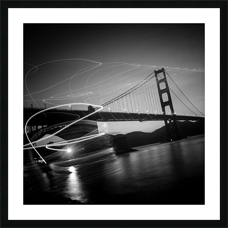 fort point and gg bridge  square 493 Chrysopylae Picture Frame print