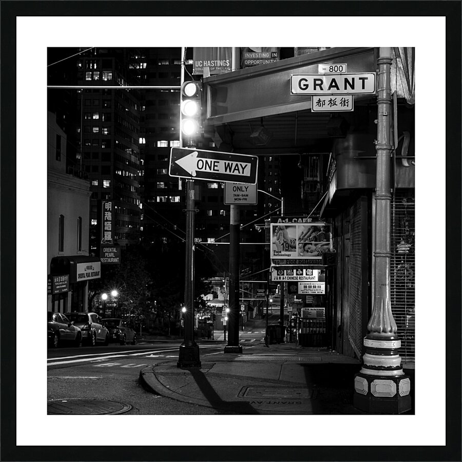 grant ave chinatown  square 2953 Grant 13k Picture Frame print