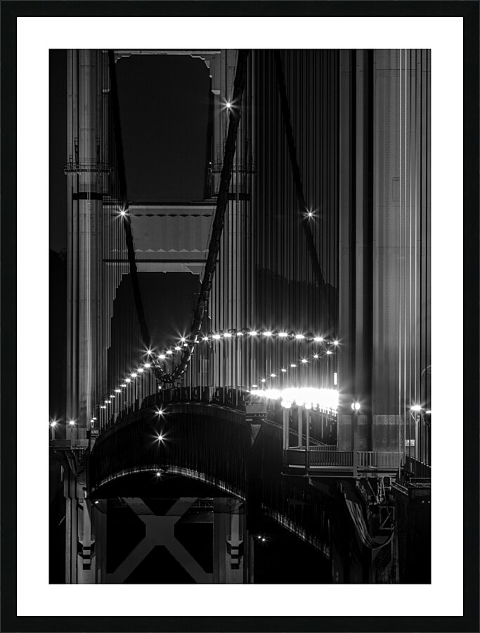 golden gate bridge rush hour traffic  vertical 28 Picture Frame print