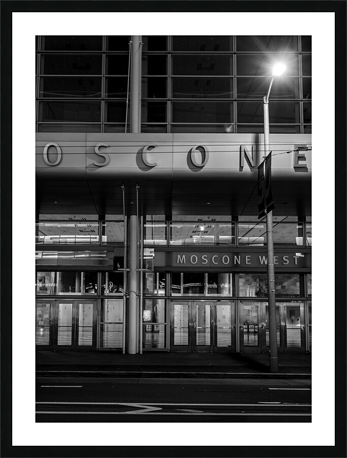 moscone center night  vertical 2966 Moscone 13k.j Picture Frame print