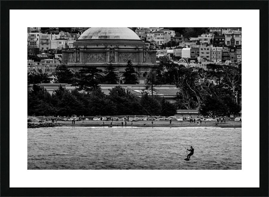 windsurfing san francisco bay  horizontal 4522 Wi Picture Frame print