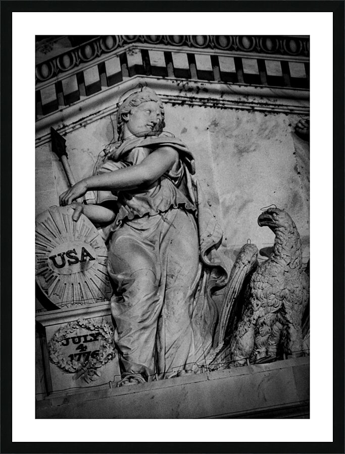 usa july 4 1776 us capitol building  vertical 349 Picture Frame print