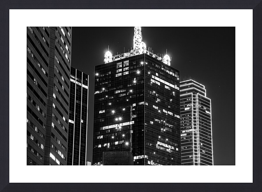 renaissance building at night  horizontal 3313 Re Picture Frame print