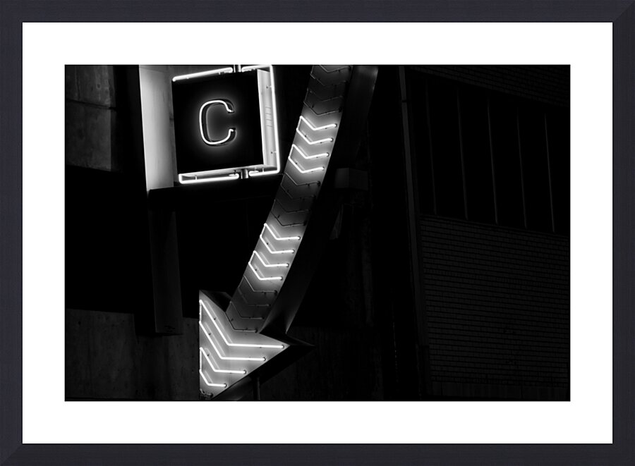 mosaic parking sign  horizontal 784 Mosaic 13k.jp Picture Frame print
