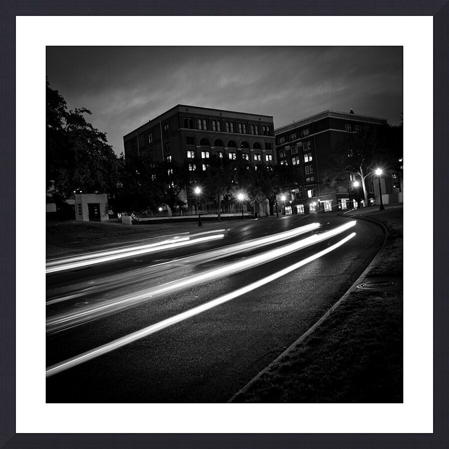 sixth floor museum  square 795 Theories 13k Picture Frame print