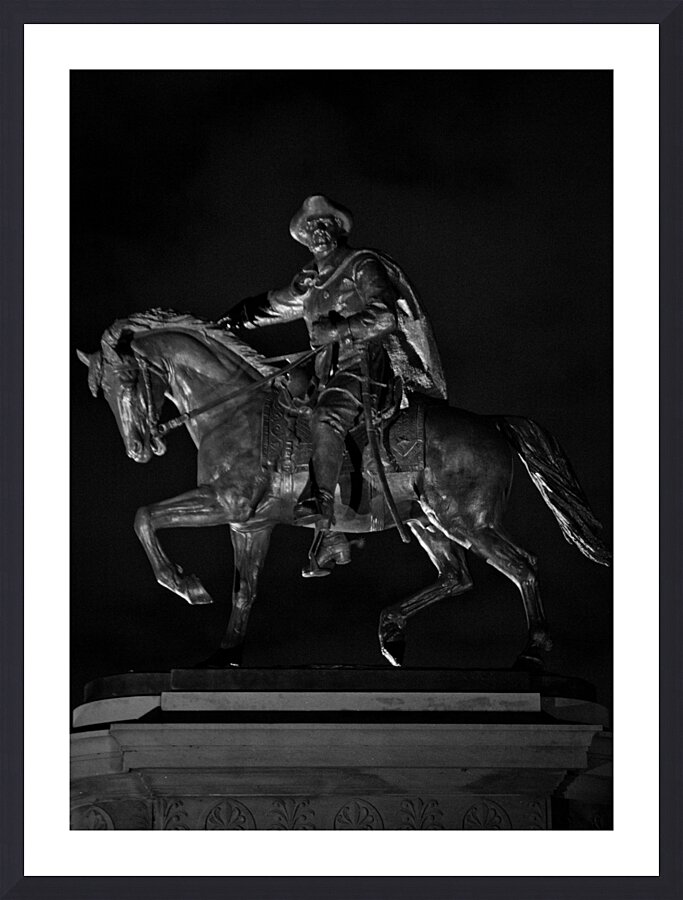 sam houston statue at night  vertical 943 Sam 13k Picture Frame print
