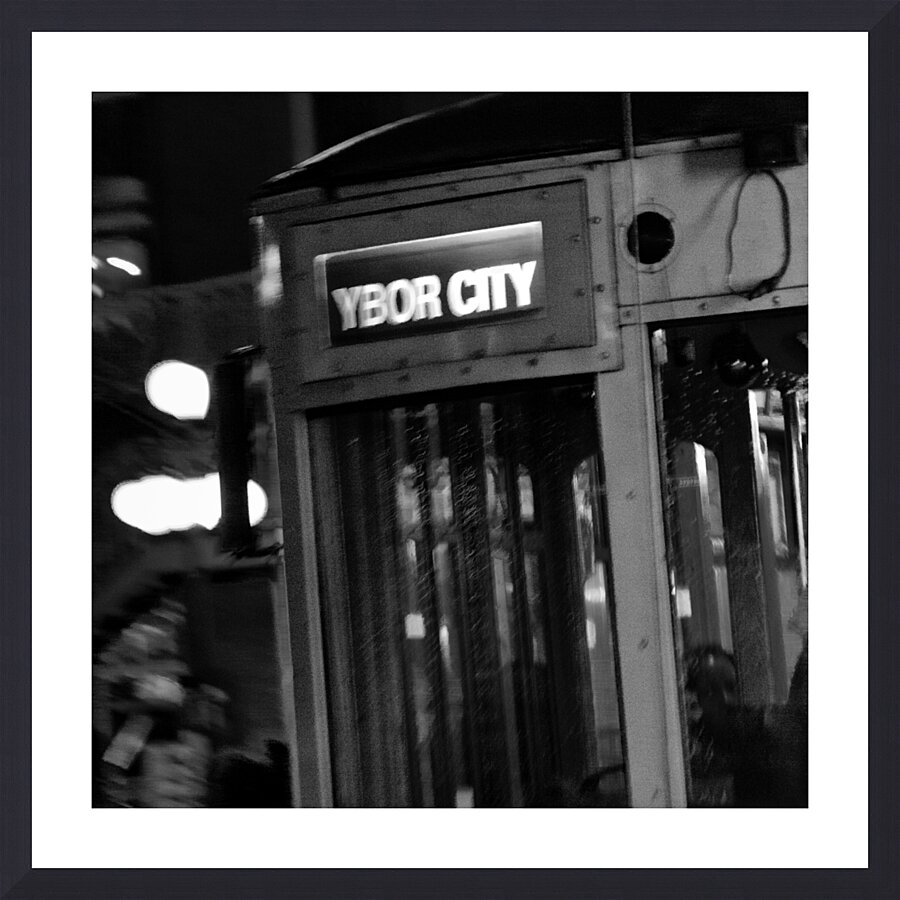 ybor city streetcar  square 1117 Streetcar 13k.jp Picture Frame print