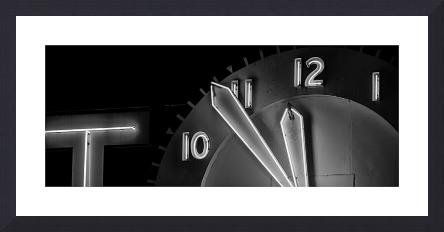 pike place market clock  panoramic 2684 FiftyFour Picture Frame print