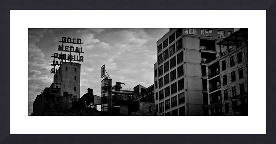 mill city ruins  panoramic 1713 Ruins 13k Picture Frame print