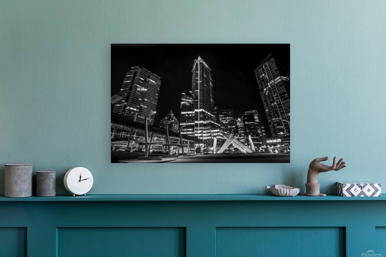 olympic cauldron poole plaza at night  horizontal Reproduction