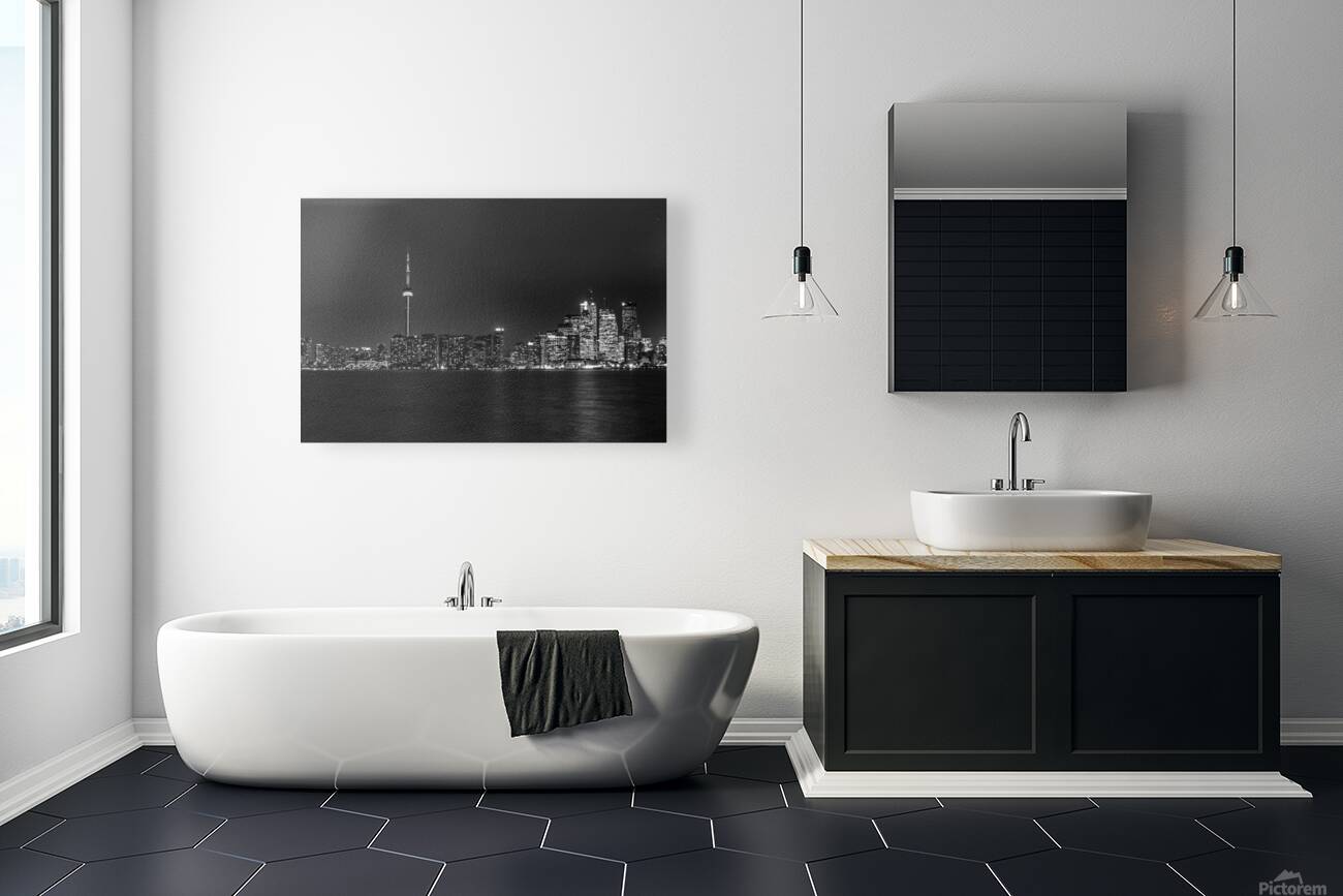 downtown toronto canada skyline at night  horizon Reproduction