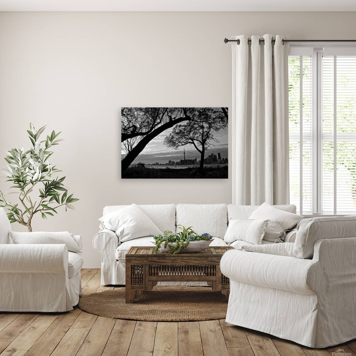 downtown toronto skyline from wards island  horiz Reproduction