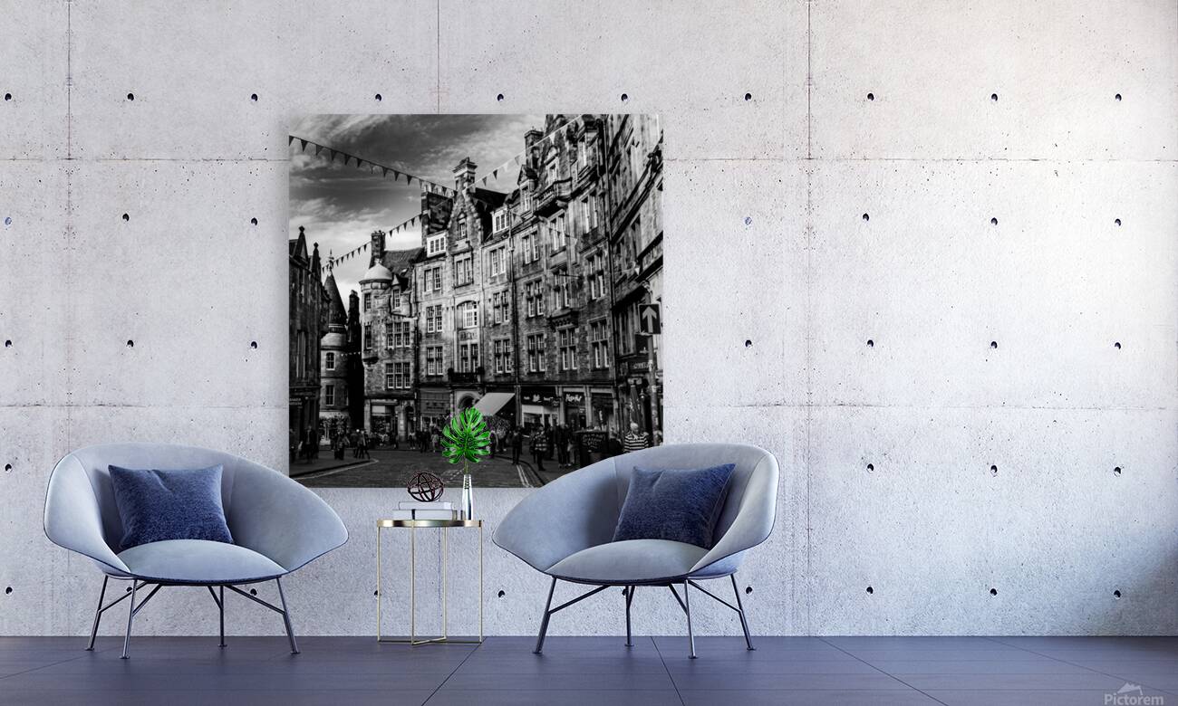 cockburn street old town edinburgh  square 4671 C Reproduction