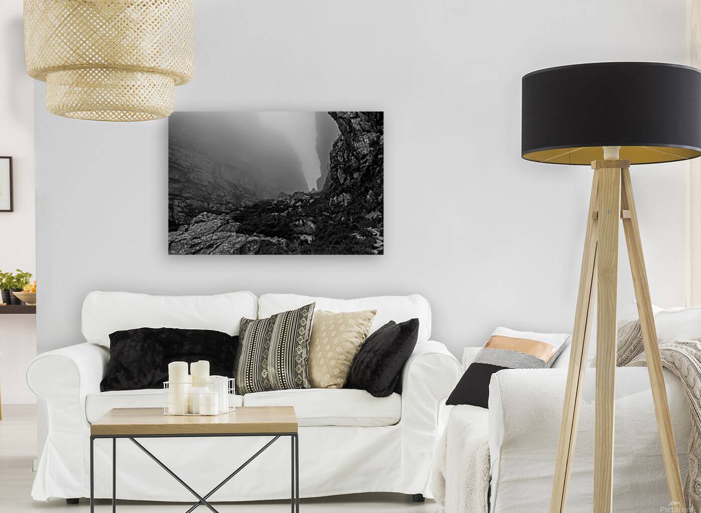 foggy platte klip gorge trail table mountain  hor Reproduction