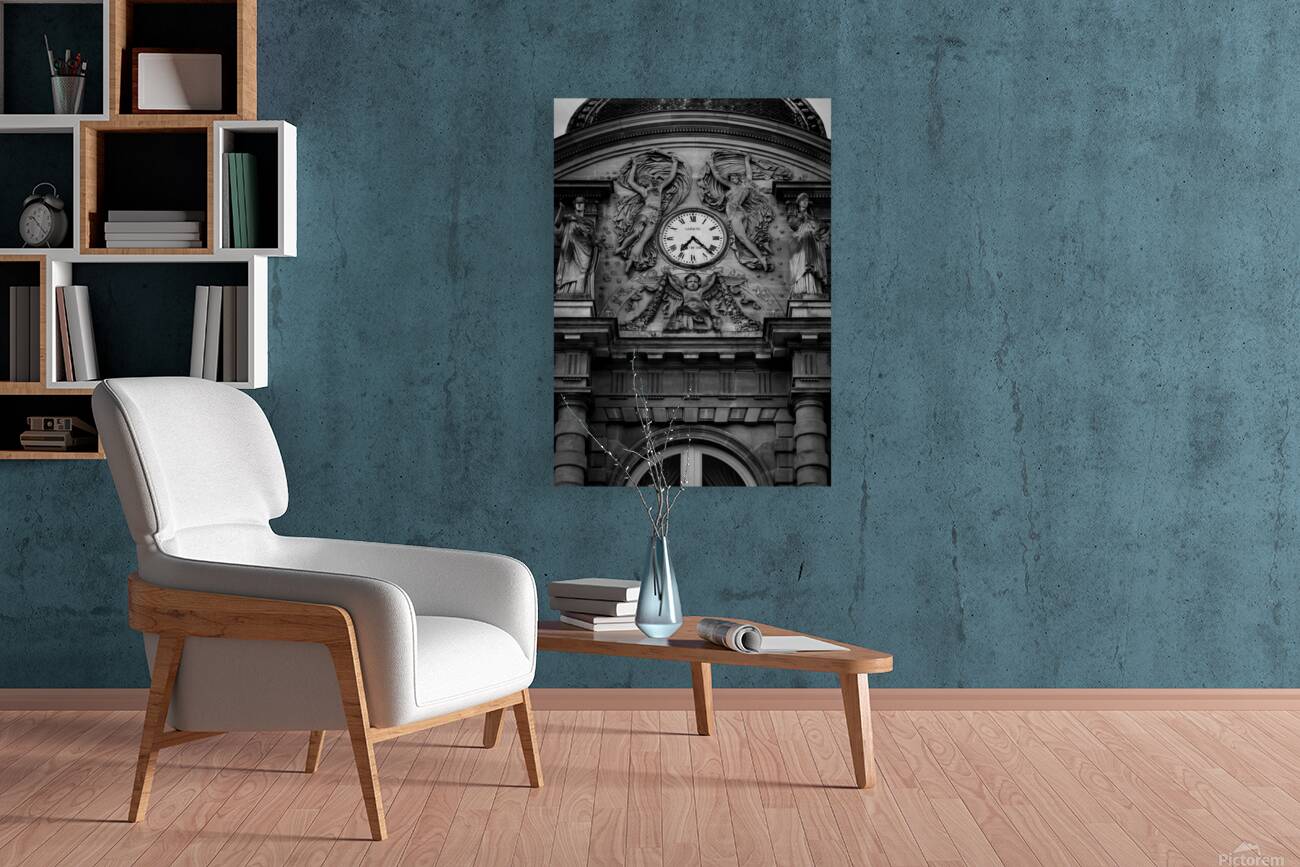 clock atop french senate building  vertical 3460 Reproduction