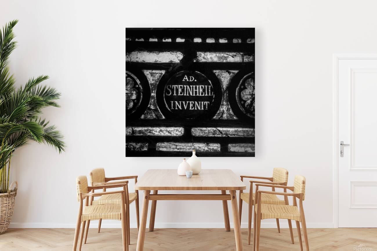 a stained glass window in sacre coeur  square 250 Reproduction