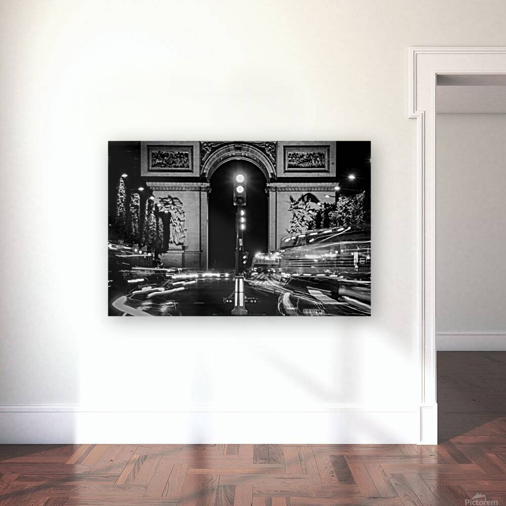 arc de triomphe from george v metro stop  horizon Reproduction