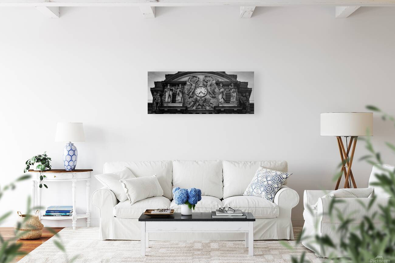 clock atop french senate building  panoramic 3460 Reproduction