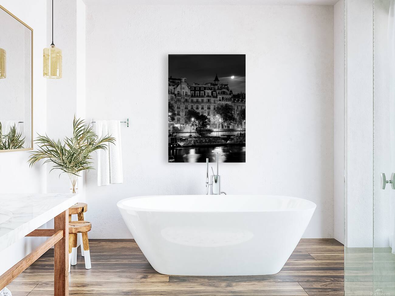 hotel seine at night  vertical 2448 Hotel 13k Reproduction