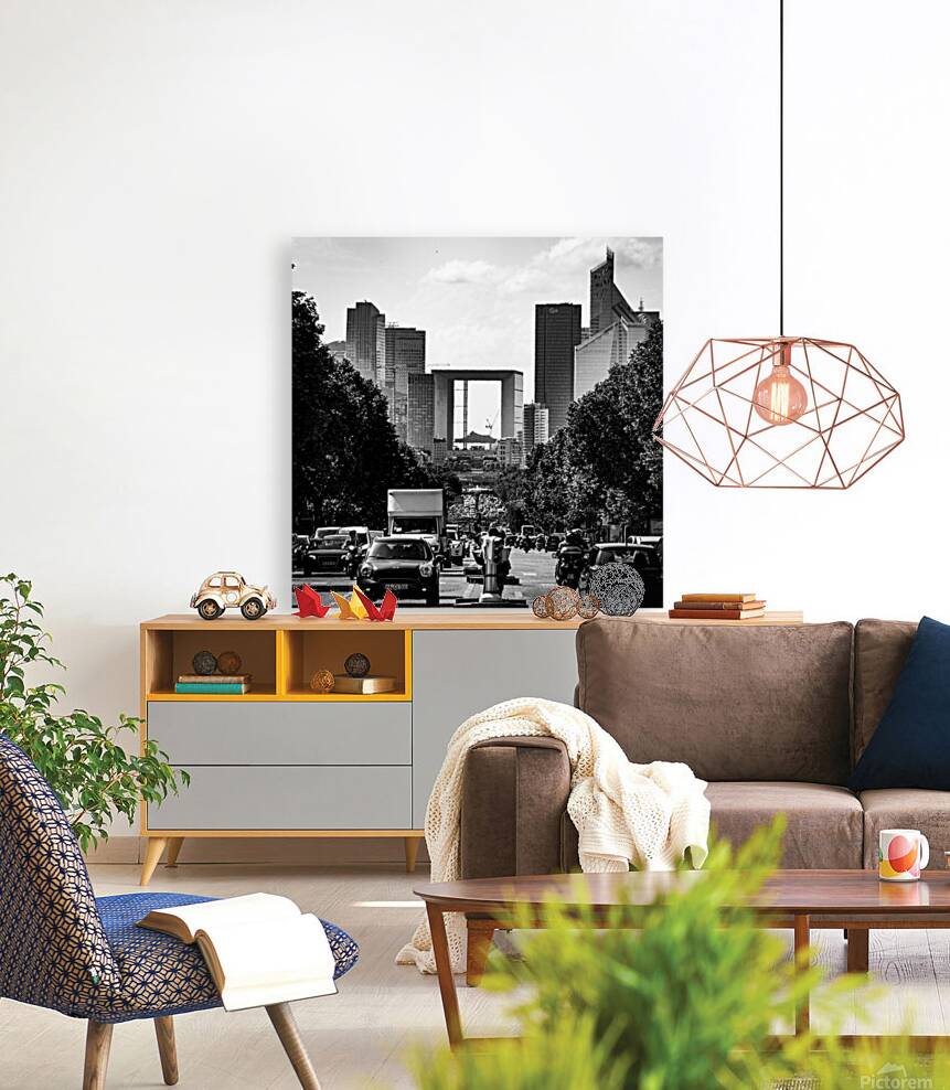 le defense from champs elysees  square 3452 Defen Reproduction