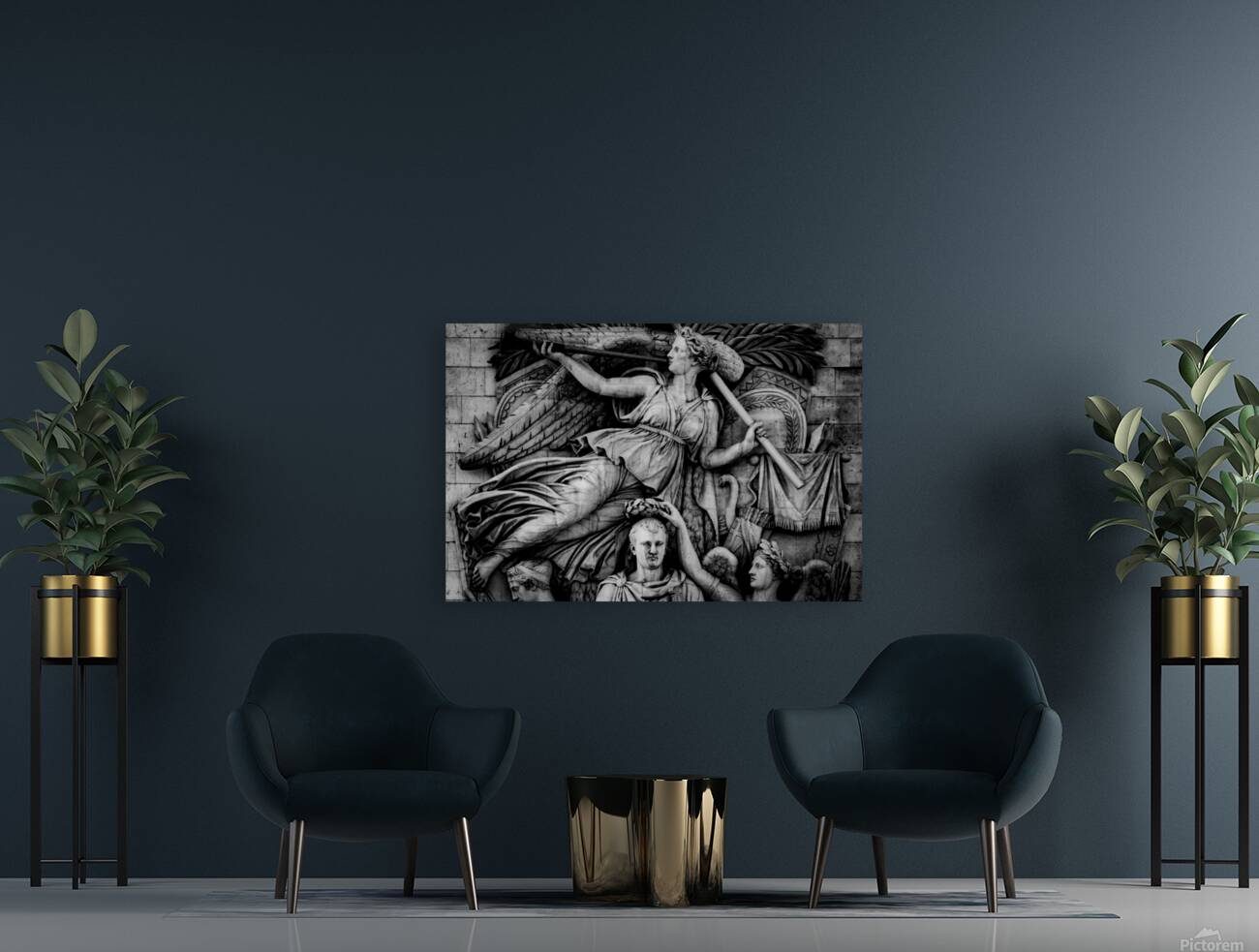 le triomphe relief on arc de triomphe  horizontal Reproduction