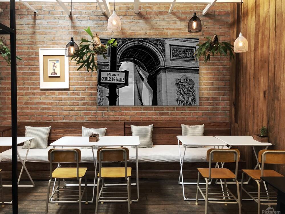 palace charles de gaulle sign  horizontal 2483 Ga Reproduction