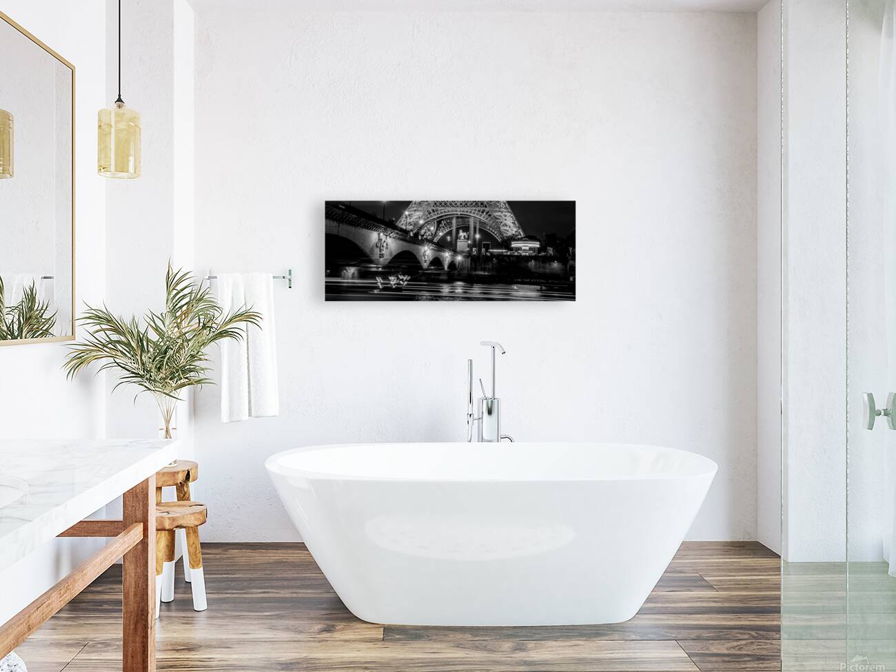 pont d iena bridge at night  panoramic 3454 Chapt Reproduction