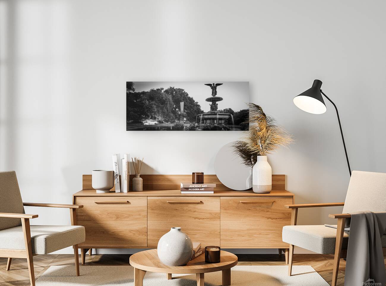 bethesda fountain central park  panoramic 1405 Be Reproduction