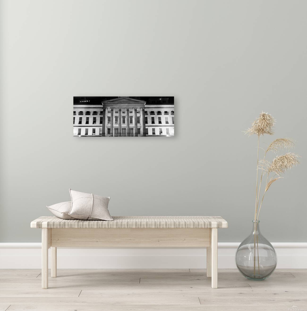 brooklyn borough hall at night  panoramic 1406 Bo Reproduction