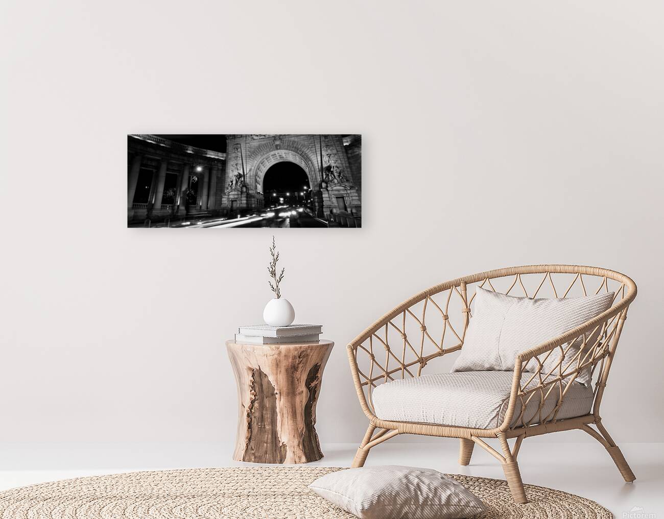 manhattan bridge arch grand entrance  panoramic 1 Reproduction