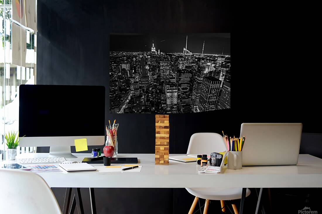 midtown from rockafeller center at night  horizon Reproduction