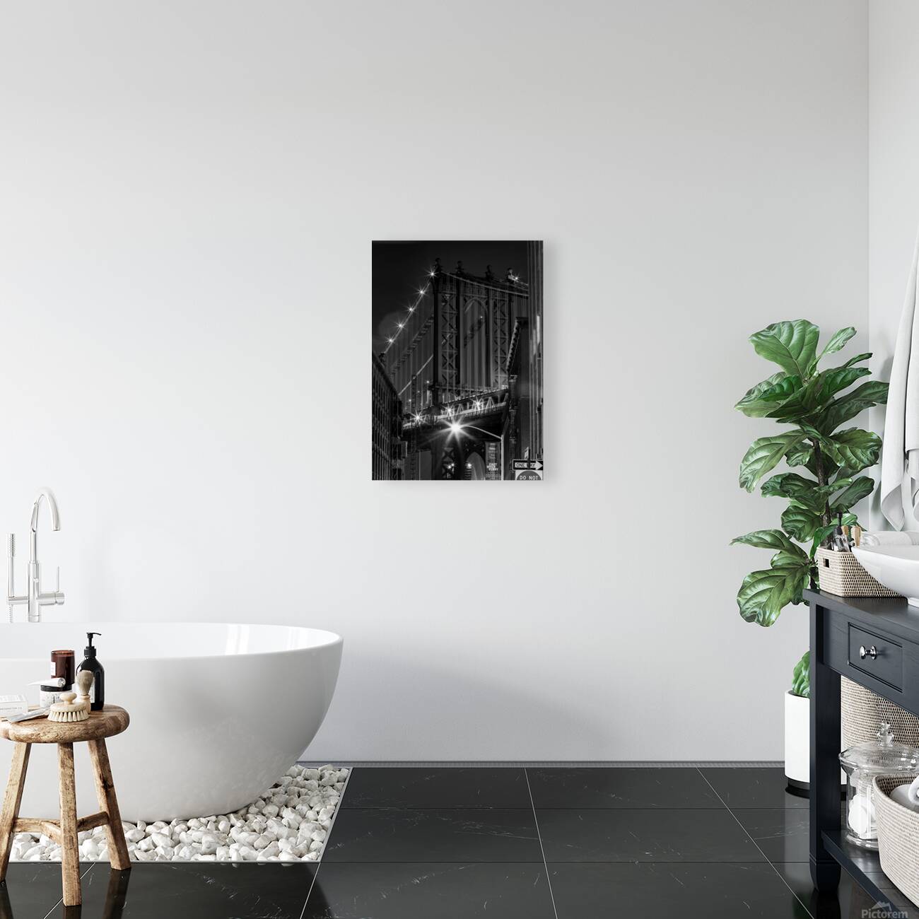 manhattan bridge washington street brooklyn  vert Reproduction