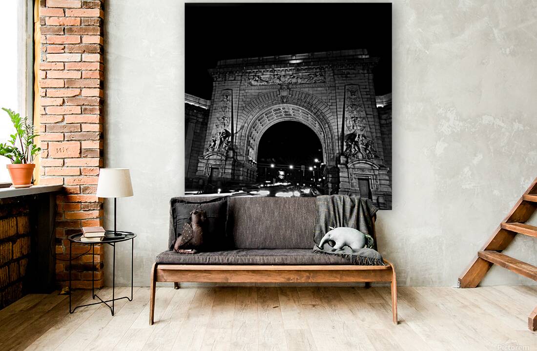 manhattan bridge arch grand entrance  square 1407 Reproduction